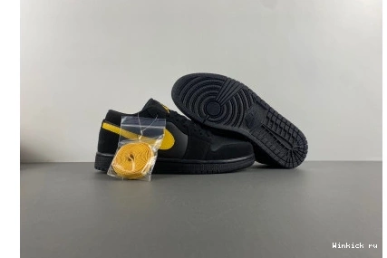 'Black Air Jordan Gold' University Low 1 1107